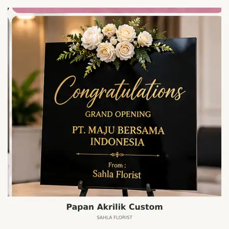 Papan Bunga Akrilik Tanah Laut